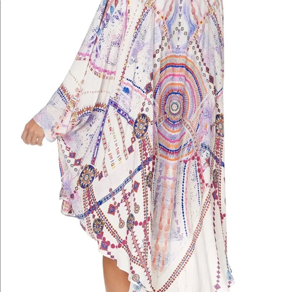 Camilla draped high low layer, silk, one size - Picture 3 of 7